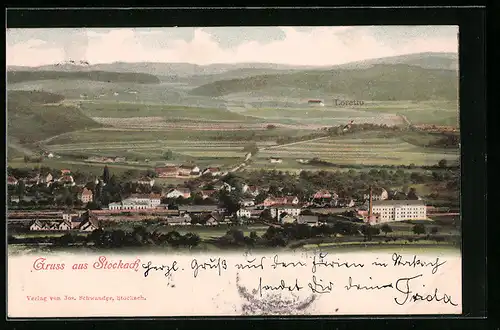 AK Stockach, Ortsansicht mit Fernblick