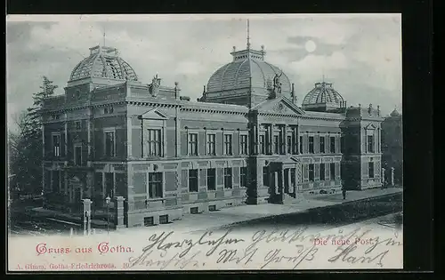 Mondschein-AK Gotha, Die neue Post