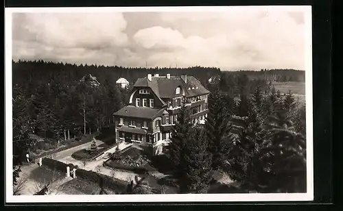 AK Villingen /Schwarzw., Dr. Becks Kneipp-Sanatorium Waldeck aus der Vogelschau