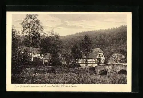 AK Weida i. Thür., Ansicht Eisenhammer im Aumatal