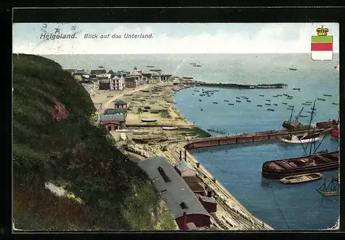 AK Helgoland, Blick auf das Unterland