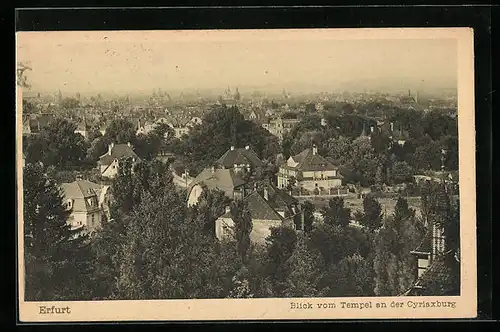 AK Erfurt, Blick vom Tempel an der Cyriaxburg