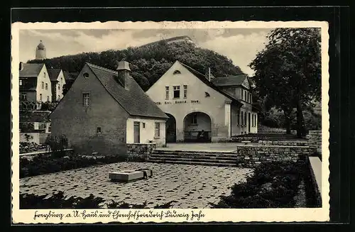 AK Freyburg a. U., Haus und Ehrenfriedhof Friedrich Ludwig Jahn