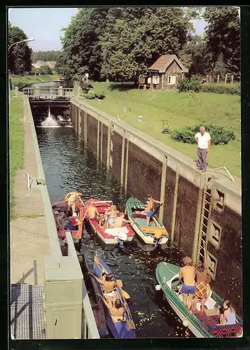 AK Eichhorst /Kr. Eberswalde, Ansicht Bootsschleuse