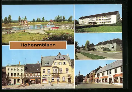AK Hohenmölsen, Freibad, Ernst-Thälmann-Strasse, Markt