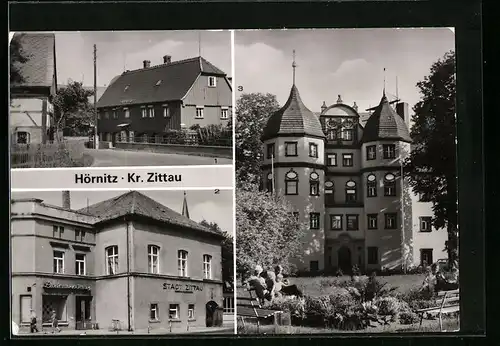AK Hörnitz /Kr. Zittau, Konsum-Gaststätte Stadt Zittau, FDGB-Ferienheim Paul Gruner
