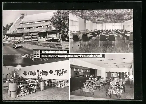 AK Schmiedefeld /Rstg., Speisesaal Tallinn, Restaurant Suhl, Café Puschkin