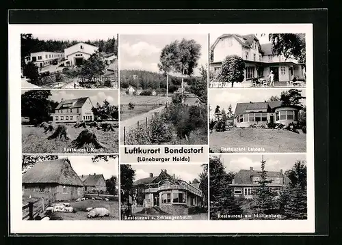 AK Bendestorf /Lüneburger Heide, Film-Atelier, Restaurant Kurth