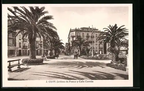 AK Gijon, Jardines de Franco y Calle Corrida