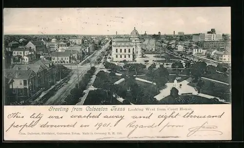 AK Calveston, TX, Looking West from Court House