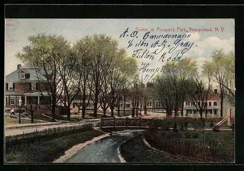 AK Hempstead, NY, Scene in Prospect Park