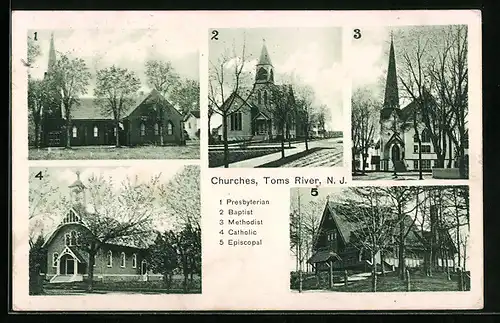 AK Toms River, NJ, Churches, Presbyterian, Baptist, Methodist