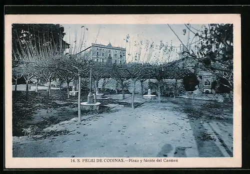 AK S. Feliu de Codinas, Plaza y fuente del Carmen