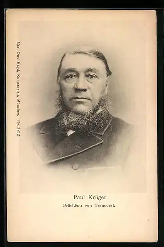 AK Portrait von Paul Krüger, Präsident von Transvaal, Burenkrieg