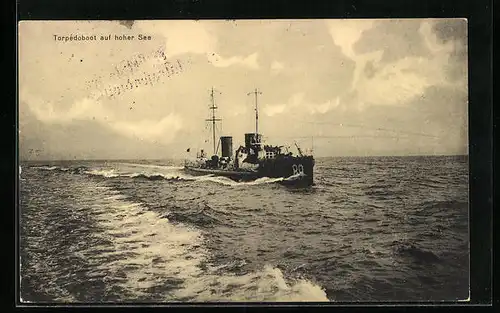 AK Torpedoboot 89 auf hoher See, Kriegsschiff
