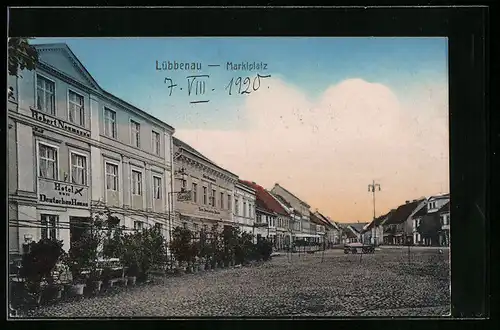 AK Lübbenau, Hotel zum Deutschen Haus am Marktplatz
