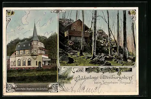 AK Schotten, Lehrerheim Vogelsberg, Waldanlage Ringwall