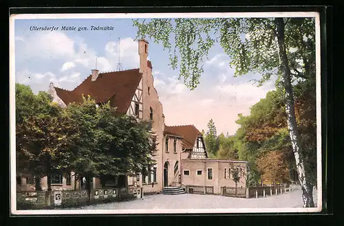 AK Ullersdorf, Gasthaus Ullerdorfer Mühle, Bes. E. Kühnel