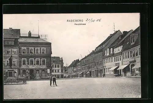 AK Radeberg, Geschäfte in der Hauptstrasse