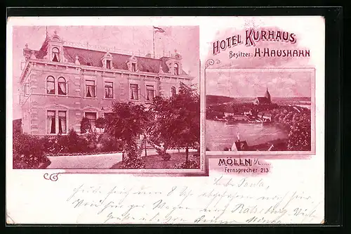 AK Mölln, Hotel Kurhaus, Bes. H. Haushahn