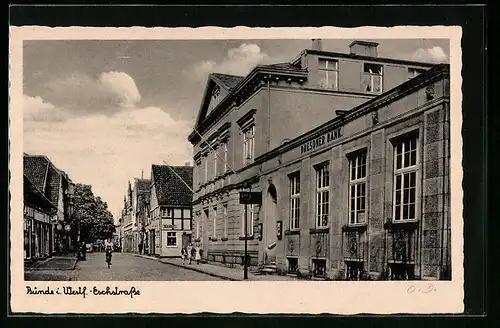 AK Bünde i. Westf., Die Dresdner Bank in der Eschstrasse
