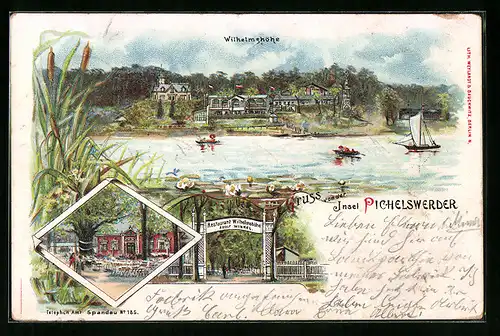 Lithographie Berlin-Pichelswerder, Restaurant Wilhelmshöhe