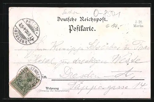 AK Gohlis bei Dresden, Gasthaus, Windmühle