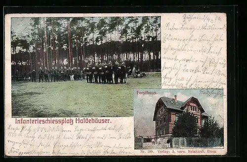 AK Haidehäuser, Infanterieschiessplatz mit Forsthaus