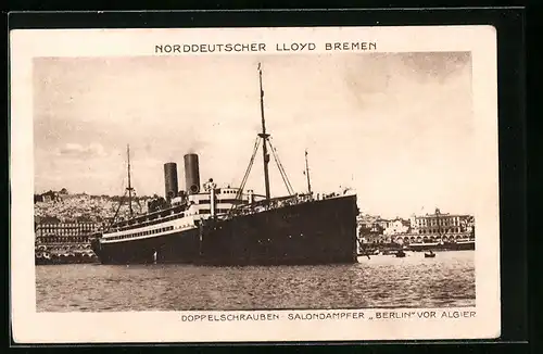 AK Passagierschiff Berlin vor Algier