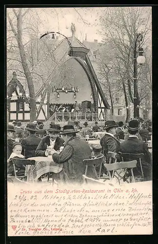 AK Köln-Neustadt, Stadtgarten-Restaurant