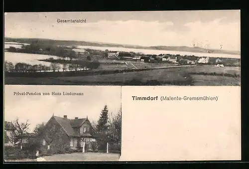 AK Timmdorf /Malente-Gemsmühlen, Privat-Pension von Hans Lindemann, Gesamtansicht