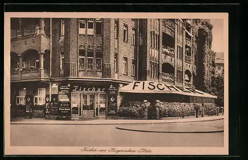 AK Berlin-Schöneberg, Bier-Restaurant Fischer am Bayerischen Platz, Speyerer Str. 18