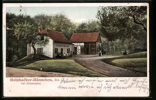 AK Wiesbaden, Gasthaus Holzhacker-Häuschen