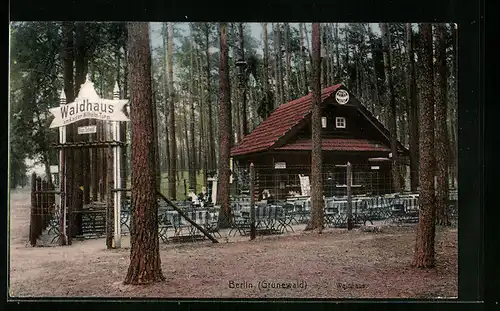 AK Berlin-Grunewald, Gasthaus Waldhaus am Kaiser Wilhelm-Turm