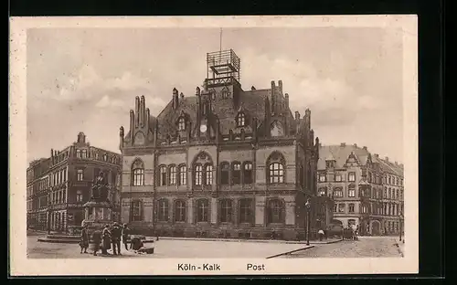 AK Köln-Kalk, Post mit Brunnen