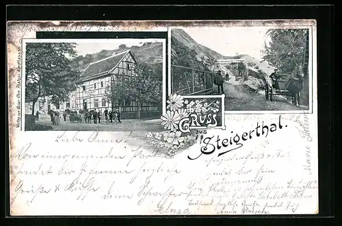 AK Steigerthal, Gasthaus zum Felsenkeller