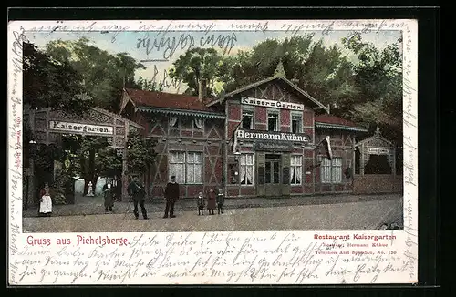 AK Berlin-Pichelsberge, Blick zum Restaurant Kaisergarten