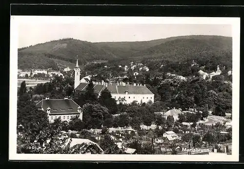 AK Wien, Mariabrunn aus der Vogelschau