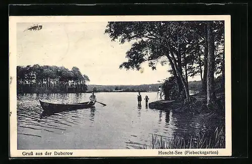 AK Duberow, Huscht-See (Fiebecksgarten)