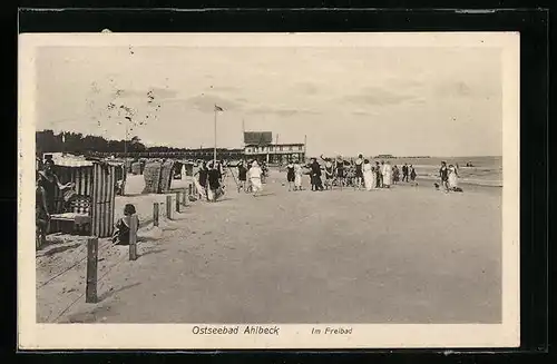 AK Ahlbeck / Usedom, Strandpartie