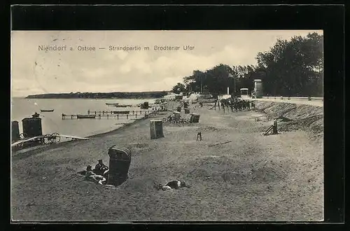 AK Niendorf / Ostsee, Strandpartie am Brodtener Ufer