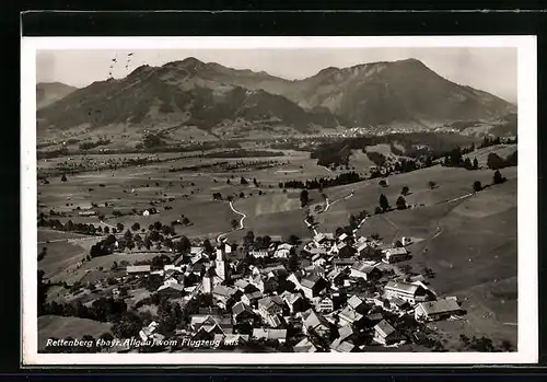 AK Rettenberg / Allgäu, Gesamtansicht vom Flugzeug aus gesehen