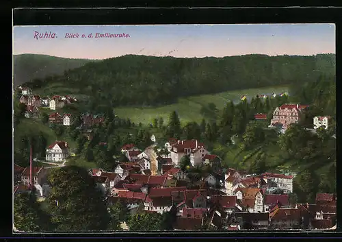AK Ruhla, Blick von der Emilienruhe