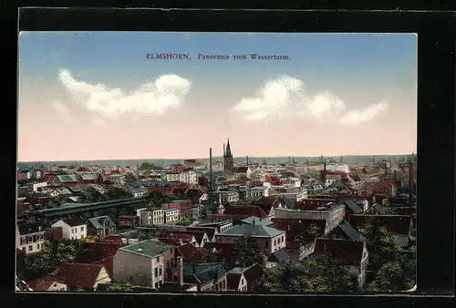 AK Elmshorn, Panorama vom Wasserturm aus gesehen