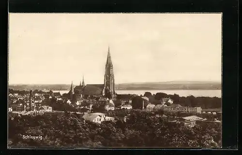 AK Schleswig, Ortsansicht mit Kirche