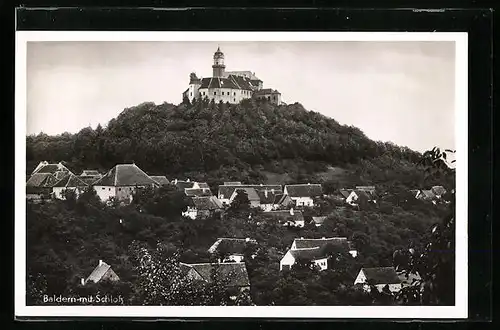 AK Baldern, Ortsansicht mit Schloss