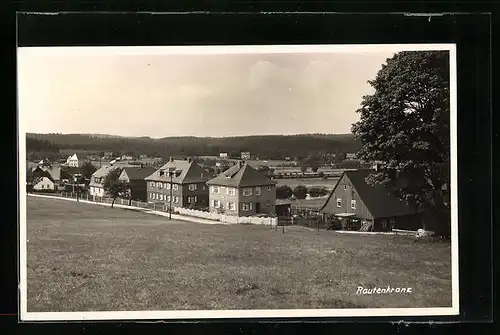 AK Rautenkranz i. V., Ortspartie aus der Vogelschau