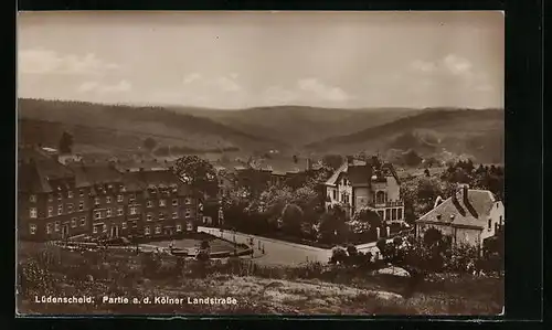 AK Lüdenscheid, Kölner Landstrasse aus der Vogelschau