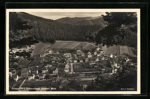 AK Sitzendorf / Schwarzatal, Ortsteil West aus der Vogelschau