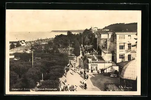 AK Zinnowitz / Usedom, Strand-Promenade aus der Vogelschau